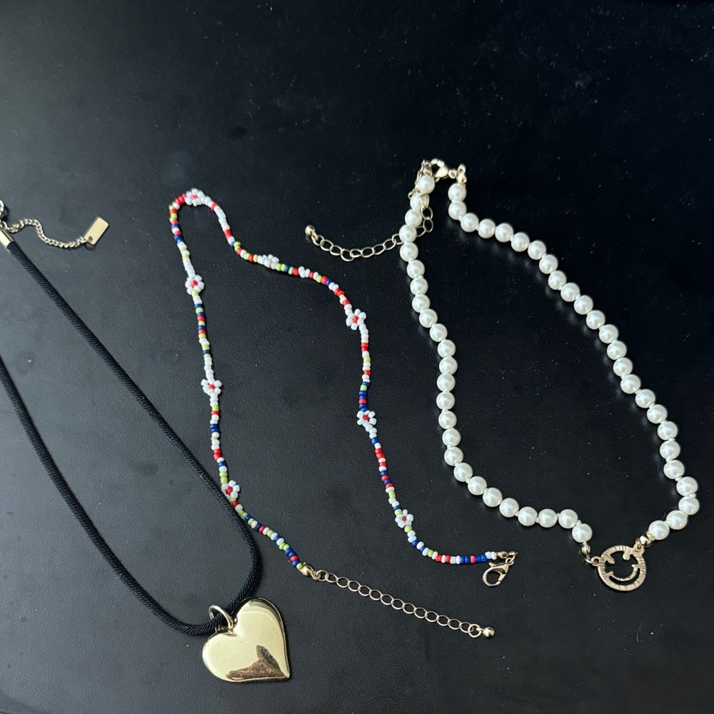 gold assorted necklaces